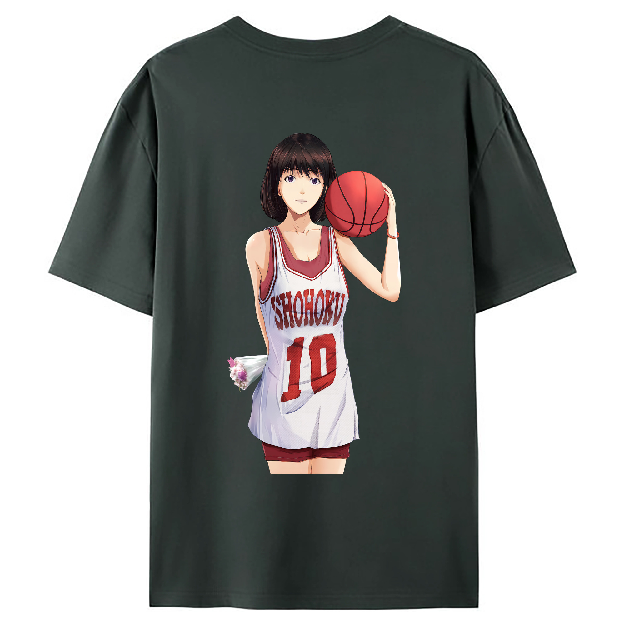 （画像用） SLAM DUNK／スラムダンク 綿100％ メンズ半袖Tシャツ（バックプリント） 通気性